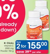 Clicks Vitamin-C 2000mg Powder-2x150g