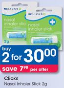 Clicks Nasal Inhaler Stick-2x2g