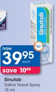 Sinutab Saline Nasal Spray-15ml