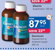 Gaviscon Peppermint Or Aniseed Liquid-300ml Each