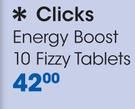 Clicks Energy Boost 10 Fizzy Tablets