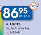 Clicks Multivitamin A-Z 30 Tablets-Per Pack