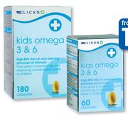 Clicks Kids Omega 3 & 6 180 Capsules-Per Pack