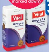 Vital Omega 3 & 6 Concentrate 30 Capsules
