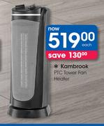 Kambrook PTC Tower Fan Heater