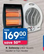 Safeway 2 Bar Quartz Heater Or fan Heater-Each