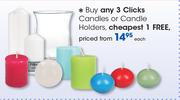 Candles Or Candle Holders-Each