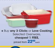Clicks Or Love Cooking Selected Ovenware-Each