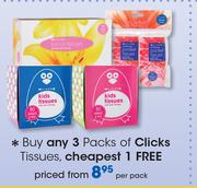 Clicks Tissues-Per Pack