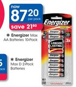 Energizer Max AA Batteries 10 Pack-Per Pack