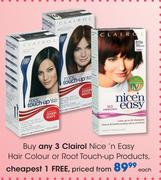 Clairol Nice ’N Easy Hair Colour Or Root Touch-Up Products-Each