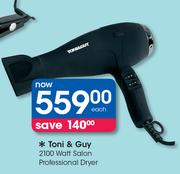 Toni & Guy 2100 Watt Salon Professional Dryer-Each