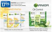 Garnier Even & Matte Or Oil Control Products-Each