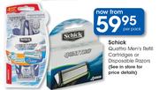 Schick Quattro Men's Refill Cartridges Or Disposable Razors-Per Pack