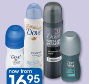 Dove For Men Or Women Roll On-50ml Each
