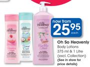Oh So Heavenly Body Lotions-375ml & 1Ltr Each