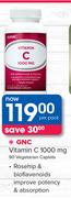 GNC Vitamin C 1000 mg 90 Vegetarian Caplets-Per Pack