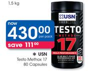 USN Testo Methox 17 80 Capsules-Per Pack
