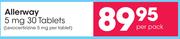 Allerway 5mg 30 Tablets-Per Pack