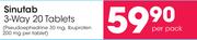 Sinutab 3 Way 20 Tablets-Per Pack