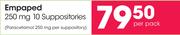 Empaped 250mg 10 Suppositories-Per Pack