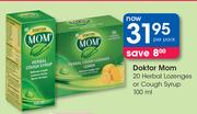 Doktor Mom 20 Herbal Lozenges Or Cough Syrup-100ml Per Pack