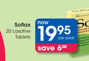 Soflax 20 Laxative Tablets-Per Pack