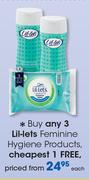 Lil-Lets Feminine Hygiene Products-Each
