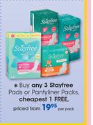 Stayfree Pads Or Pantyliner Packs-Per Pack