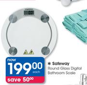 Safeway Round Glass Digital Bathroom Scale