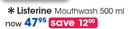 Listerine Mouthwash-500ml Each