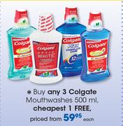 Colgate Mouthwashes-500ml Each