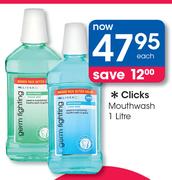 Clicks Mouthwash-1Ltr Each