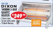 Dixon 1400W 2 Bar Quartz Heater SYH-1201