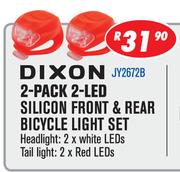 Dixon 2 Pack 2 LED Silicon Front & Rear Bicycle Light Set JY2672B
