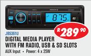 Jebson Digital Media Player With FM Radio, USB & SD Slots JB5361U