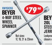Beyer 4 Way Steel Wheel Spanner XW15X355