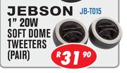 Jebson 1" 20W Soft Dome Tweeters (Pair) JB-T015
