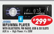 Jebson MP3/WMA Player With Bluetooth, FM Radio, USB & SD Slots JB1080U