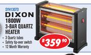 Dixon 1800W 3 Bar Quartz Heater SYH1307D