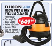 Dixon 800W Wet & Dry Vacuum Cleaner JL-T0802