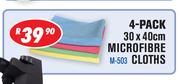 Microfibre Cloths 4 Pack 30 x 40cm M-503