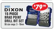 Dixon 15 Piece Brad Point Drill Bit Set W1501