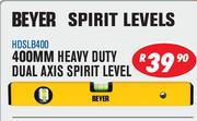Beyer 400MM Heavy Duty Dual Axis Spirit Level HDSLB400