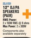 Dixon 12" DJ/PA Speakers (Pair) SDJ1201