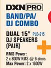 DXN Pro Dual 15" DJ Speakers(Pair) PLB-215