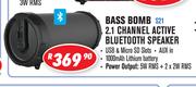 Bass Bomb 2.1 Channel Active Bluetooth Speaker S21