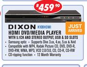 Dixon HDMI/ DVD/ Media Player With 5.1 Ch & Stereo Output, USB & SD Slots K10BHDMI