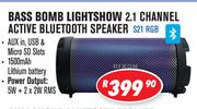 Bass Bomb Lightshow 2.1 Channel Active Bluetooth Speaker S21 RGB