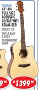 Sanchez 41" 4/4 Full Size Acoustic Guitar With Equaliser TR2241EQ